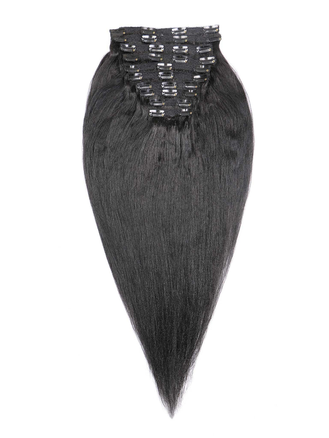 Indique Remix Relaxed Straight Clip-In Hair Extensions Machine Drawn Hair