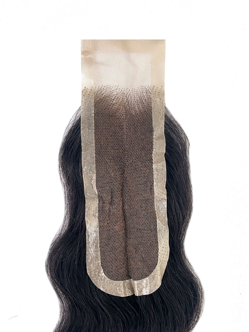 Image of the back of our 2x6 Natural Wavy Closure