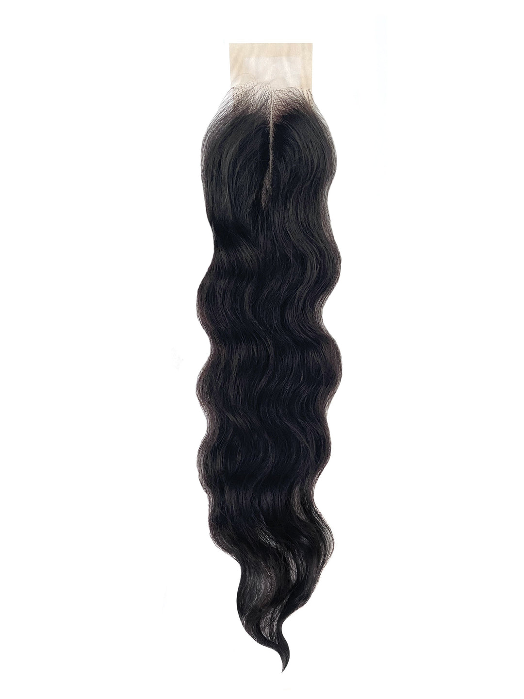 Image of the front of our 2x6 Natural Wavy Closure